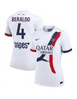 Paris Saint-Germain Lucas Beraldo #4 Bortedrakt Dame 2025-26 Korte ermer